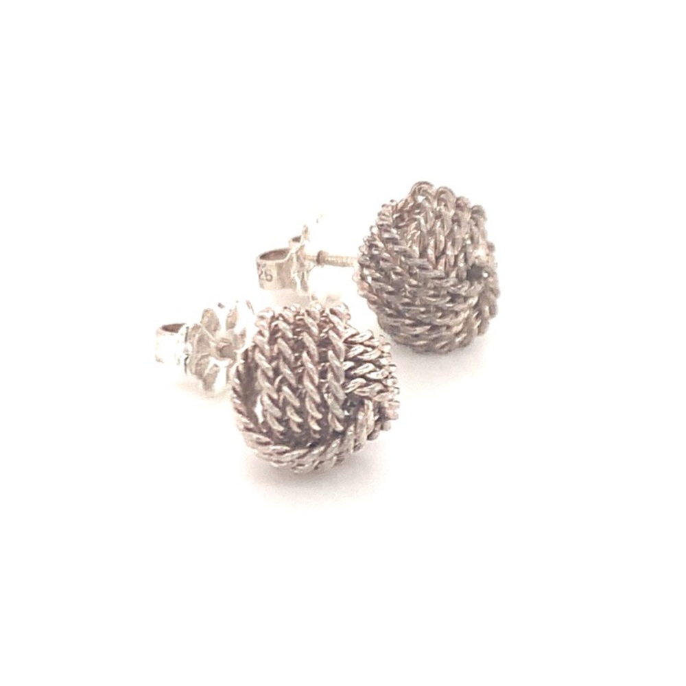 Tiffany & co love knot earrings. Sterling silver